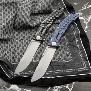 Thiết kế ban đầu chất béo rồng gấp dao Cpm-S110V hợp kim titan xử lý cho săn bắn & cắm trại OEM tùy chỉnh lớp DIY - Product Image 2