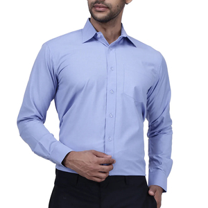 Camisa de Uniforme para Hombre de Doble Capa de Algodón, Manga Larga, Acabado Opaco, Sin Transparencias, Forro Interior de Tela Premium, Mayor Cobertura - Product Image 1