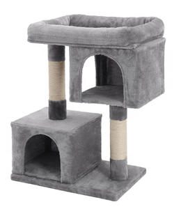 Diskon Besar Grosir Kualitas Tinggi Penggaruk Kayu Unik Mode Dapat Dilipat Sisal dengan Tangga Produk Hewan Peliharaan Pohon Kucing - Product Image 1