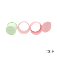 Pot cosmétique vide en plastique double couche personnalisé OEM avec spatule, 100g, couvercle à clapet