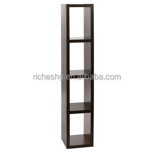 Negro tablero de partículas de tipo vertical 4 estante librerías - Product Image 4