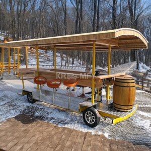 Camion de restauration mobile 13 places pour bières et glaces, idéal pour les fêtes d'anniversaire, avec un design élégant inspiré d'un vélo tandem - Product Image 1