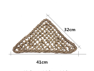 Op maat gemaakte handgebreide zeegras hangmat voor hagedissen met gestippeld patroon, zuignap, koelend, afneembaar en wasbaar reptielenbed - Product Image 2