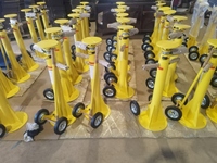 100,000 lb Capacité de charge Spin Top Cric de stabilisation Remorque mécanique Camion et conteneur Cric Stand Qualité stable