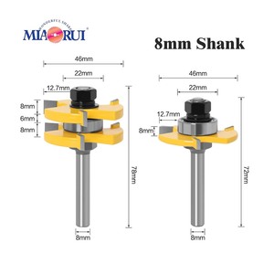 Miaorui 2 Mảnh Thẳng Xử Lý Lỗ Mộng Tenon Chế Biến Gỗ Công Cụ Thiết Lập Phay Cutter Phù Hợp Với Với OEM Tùy Biến Hỗ Trợ - Product Image 3