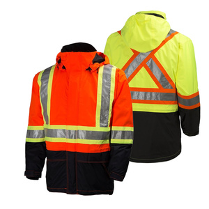 Factory Supply Enhanced Jacket Custom Construction Hi Vis Waterproof Reflective <b>Safety</b> Clothing - Product Image 1