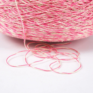 Fil à tricoter en acrylique mélangé de haute qualité, 100 % filé, rose et blanc, anti-boulochage, filé à anneaux, type MilkCotton, vente en gros - Product Image 2