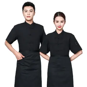 SunYue Cotton Men Chef Uniform White Chef Jacket,Custom BAR Coat Design For Cooking