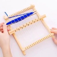 Petit métier à tisser en bois à faire soi-même, cadeau artisanal pour enfants, matériaux de tricot en laine pour filles, jouets