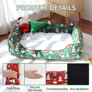 Umwelt freundliches Weihnachts design Haustier bett Wasserdichtes Boden rechteck Katzen-und Hunde bett für Katzen hunde - Product Image 5