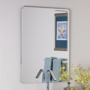 Large Rimless Round Oval Bathroom Wall Beveled <b>Mirror</b> Modern Bathroom Wall Mounted <b>Mirror</b> - Product Image 5
