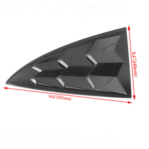 Carbon Fiber <b>Window</b> Cover For Tesla Model 3 Rear Side Glossy Black Self Adhesive <b>Vinyl</b> Sticker Irregular Shape - Product Image 2
