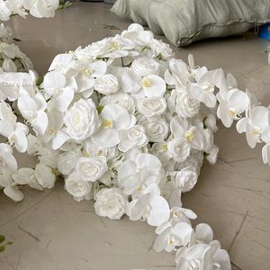 Table de mariage fausses fleurs <span class=keywords><strong>d</strong></span>écorations <span class=keywords><strong>d</strong></span>'événements réalistes arrangements floraux pièce maîtresse orchidées artificielles boule de fleur blanche - Product Image 3
