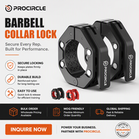 Klip Pengunci Barbel Magnetik ProCircle 2 Inch 2.0 Serat Nilon Lepas Cepat untuk Bar Olimpiade, Daya Kunci 300LB