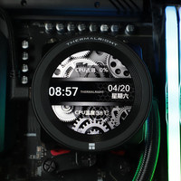 Refroidisseur d'eau pour processeur tout-en-un Core Vision 360 Black ARGB 360 mm avec roulement à billes en cuivre et dissipateur thermique en aluminium, écran LCD IPS
