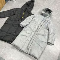 Veste d'hiver longue à manches longues en duvet matelassé européen américain pour hommes et femmes, manteau long taille plus