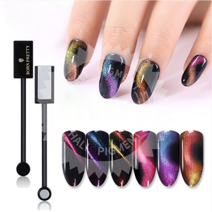 Hali 1kg Gel de Uñas Efecto Ojo de Gato, Laca en Polvo Magnética para Arte de Uñas 3D, Gel Magnético LED UV Removible Semipermanente - Product Image 1