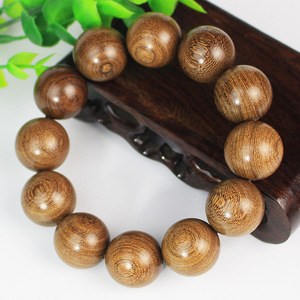 Golden Sandalwood <b>Bracelet</b> 20mm Hand Polished Men's Buddhist Beads Everyday Wear - Product Image 4