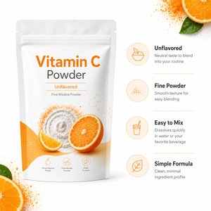 Poudre d'acide ascorbique de qualité supérieure, vitamine C de qualité alimentaire, complément pour adultes, certifié ISO, antioxydant, 1000g, conditionné en bouteilles - Product Image 5