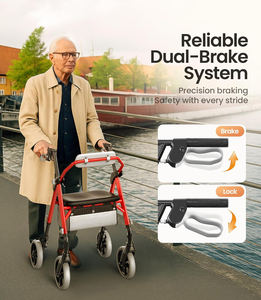 Max 380 Pfund All-Terrain Rolla tor Walker Ergo Sitz und höhen verstellbare faltbare Mobilität hilfe für Senioren - Product Image 5