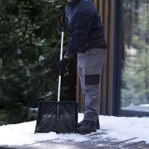 Снегоуборочная лопата с алюминиевой трубкой с ручкой D-Grip и пластиковой головкой лопаты для очистки автомобилей от снега в чрезвычайных ситуациях