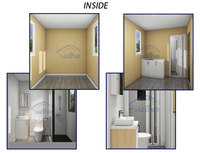 Maison préfabriquée en conteneur maritime extensible, mini-maison en conteneur préfabriquée, maison mobile préfabriquée en conteneur de 40 pieds