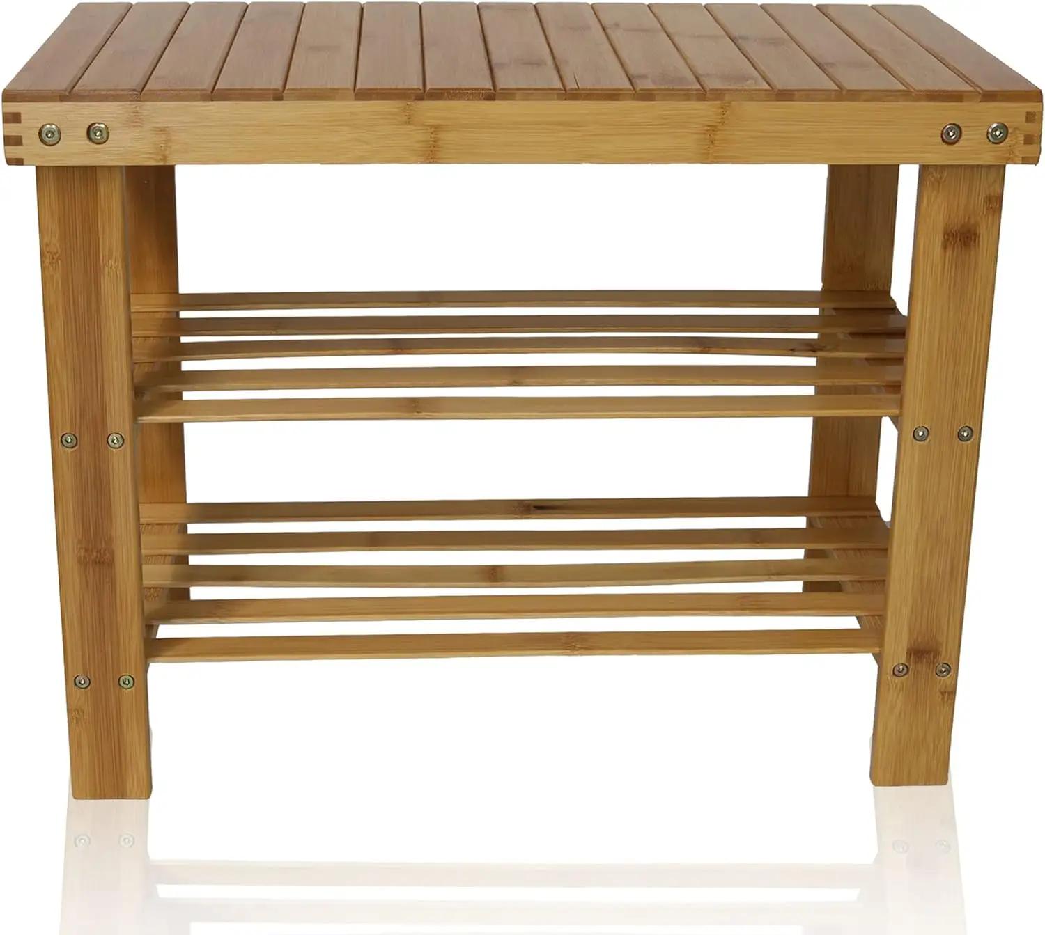 कम्बोहाउस टेक लकड़ी शॉवर बेंच सीट मल पैर आराम करना घर के अंदर या आउटडोर के लिए एकदम सही