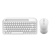 Clavier et souris sans fil 2,4 G ultra-minces OEM 84 touches avec emplacement tablette/téléphone – Mini ensemble en stock