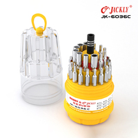 JACKLY JK-6036C – Kit de tournevis multifonction en plastique avec embouts magnétiques (20-40 pièces) – Haute qualité pour réparation domestique et bricolage