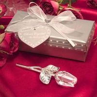 Cadeaux de la Saint-Valentin pour petite amie cristal Rose fleur artificielle amour éternel fleurs pour anniversaire fournitures de fête de mariage