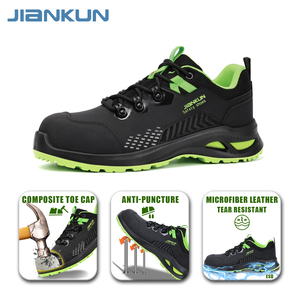 JIANKUN Botas de Trabajo de Seguridad Antideslizantes, Botas Deportivas Transpirables, Antiimpacto, Punta Compuesta, Suela Enchufable de PU ESD - Product Image 4