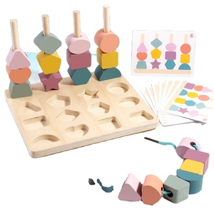 CPC CE Montessori Jouets <span class=keywords><strong>En</strong></span> <span class=keywords><strong>Bois</strong></span> Arc-<span class=keywords><strong>En</strong></span>-Ciel Jouet Empilable Colonne Éducative Géométrie <span class=keywords><strong>Forme</strong></span> Blocs Assortis Planche Jouet Empilable <span class=keywords><strong>En</strong></span> <span class=keywords><strong>Bois</strong></span> - Product Image 1
