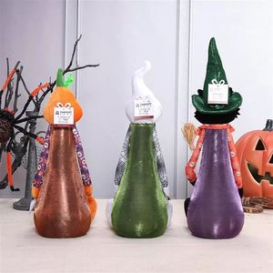 Spooky Cute 3pcs Halloween <b>Plush</b> Decor Glowing Pumpkin Ghost <b>Cat</b> Dolls with Color Flashing Lights Gift - Product Image 4