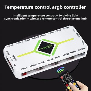 Argb điều khiển không dây điều khiển từ xa 5V 3-pin Shuang đồng bộ <span class=keywords><strong>PWM</strong></span> kiểm soát nhiệt độ <span class=keywords><strong>USB</strong></span> 2.0 Hub Máy tính để bàn máy tính kho - Product Image 2