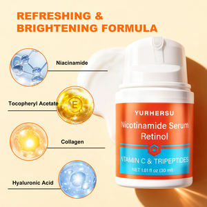 Siero Rivitalizzante Illuminante all'Ingrosso con Vitamina <span class=keywords><strong>C</strong></span>, Tripeptide, Niacinamide e Retinolo per Idratazione Profonda e Miglioramento della Texture della Pelle - Product Image 2