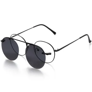 रेट्रो दौर धूप का चश्मा पुरुषों Polarized चुंबकीय क्लिप पर सूरज महिलाओं के लिए महिला पर्चे चश्मा Oculos काले