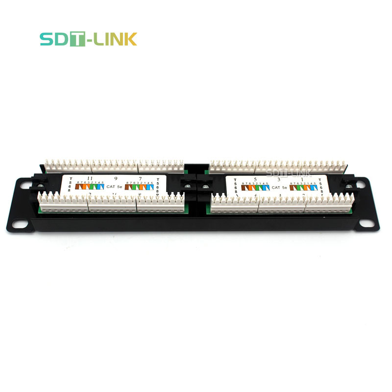 Высококачественная коммутационная панель RJ45 Cat5e 110 Тип 12 Порт 1U