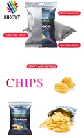 Bolsa de Seguridad con Sellado Trasero de Grado Alimenticio, Bolsa de Mylar LDPE, Impresión Personalizada, Flexible, para Envasar Bocadillos, Dulces, Gomitas, Papas Fritas