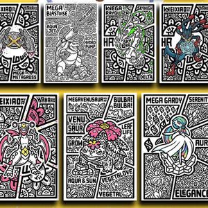 YQ Promotion Exceptionnelle : Tableau d'Art Rétro Pokémon, Style Classique, Personnages Mignons Pikachu et Eevee, Anime Populaire - Product Image 3