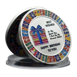 WOWEI Daisy fiore <span class=keywords><strong>buon</strong></span> <span class=keywords><strong>compleanno</strong></span> moneta-argento palloncini fortunati monete con <span class=keywords><strong>auguri</strong></span> di <span class=keywords><strong>compleanno</strong></span> unici rari regali di <span class=keywords><strong>compleanno</strong></span> - Product Image 3