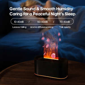 Diffuseur d'arôme de flamme de simulation unique 7 diffuseur d'huiles essentielles colorées 220ml diffuseur portable nébuliseur à ultrasons pour la maison - Product Image 3