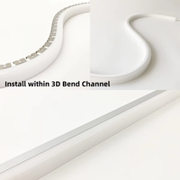 Ruban LED néon flexible Ra95 à éclairage latéral 3 côtés, DC24V, gradation couleur chaude, alimentation directe usine, étanche IP68, gradation PWM pour extérieur/salle de lecture