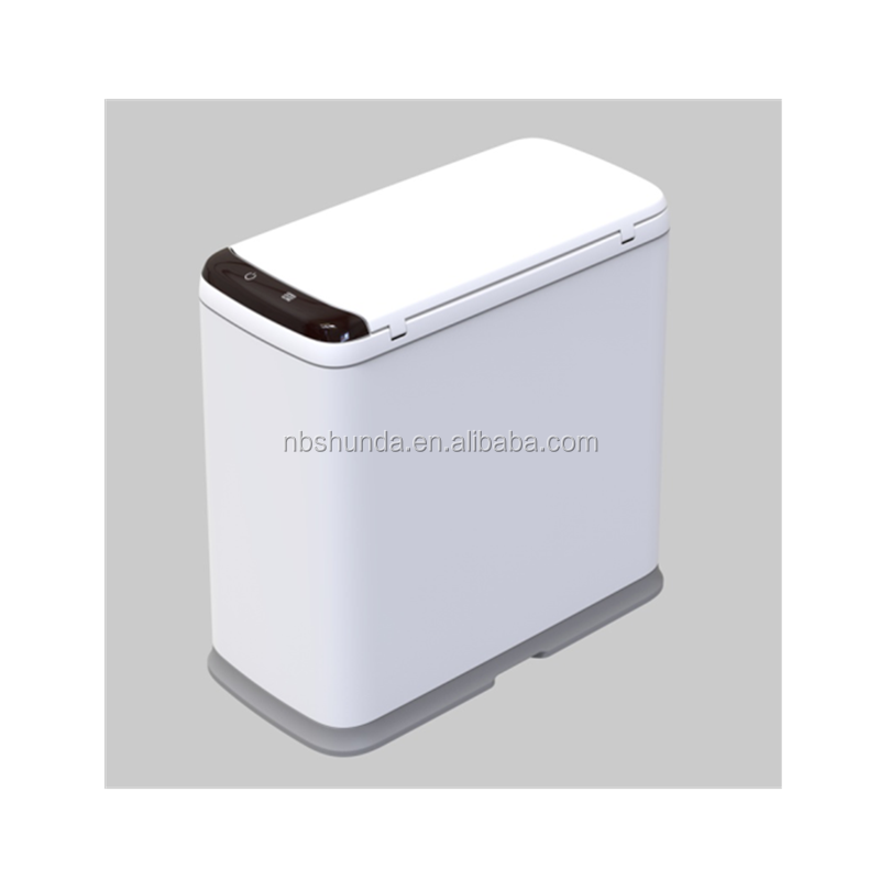 9L Hot Selling Smart Sensor Bin Soft Close Bathroom Sensor Bin Square Shape Smart Trash Bin