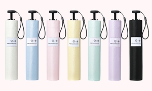 <b>Mini</b> Sun Travel Uv Upf 50 Handle Coating Layer Fabric Compact Small Portable <b>Backpack</b> Folding Purse Pocket Umbrella - Product Image 2