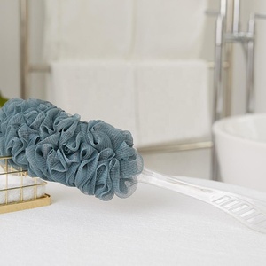 Tốt Nhất Bán Tắm Loofahs Bọt Biển Tắm Cơ Thể Scrubber Bóng Lưới Pouf Tắm Bọt Biển Với Tay Cầm Dài - Product Image 4