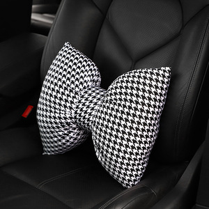 Houndstooth Car Headrest And Neck Support <b>Pillow</b> U <b>Shape</b> Ergonomic Lumbar Cushion For Auto Seat Comfort Four Seasons Use - Product Image 4