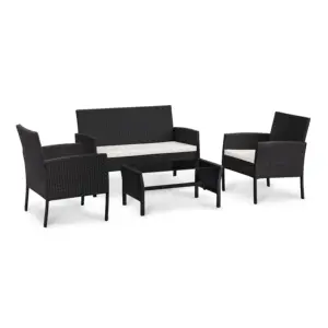 Mây Nội Thất Sân Vườn 4 Miếng Cà Phê Sofa Set HB41.9391 KD Ngoài Trời Mây/Wicker