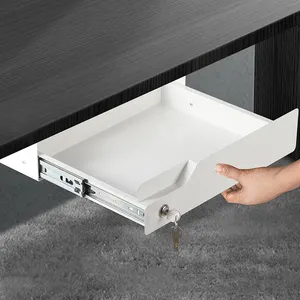 JH-Mech Tischunterziehschublade montiert mit Schloss aus Metall schlanke Tischunterziehschublade für Bürotisch