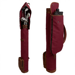 Custom <span class=keywords><strong>golf</strong></span> tas <span class=keywords><strong>golf</strong></span> tassen heren <span class=keywords><strong>golf</strong></span> tas compact lichtgewicht geschikt voor weinig clubs PU lederen accenten reisvriendelijk - Product Image 1