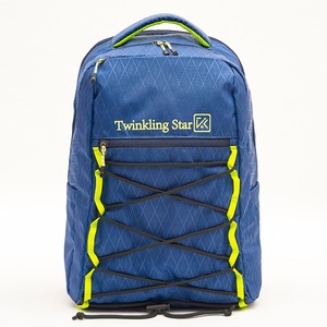 Blue Large Capacity Lightweight <b>Drawstring</b> <b>Backpack</b> Rhombus Grid Pattern Design Suitable for Short Trips Versatile <b>Backpack</b> - Product Image 1